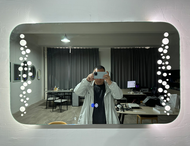 Mosmile Rectangle Rounded-Corner illuminated LED Bathroom Mirror